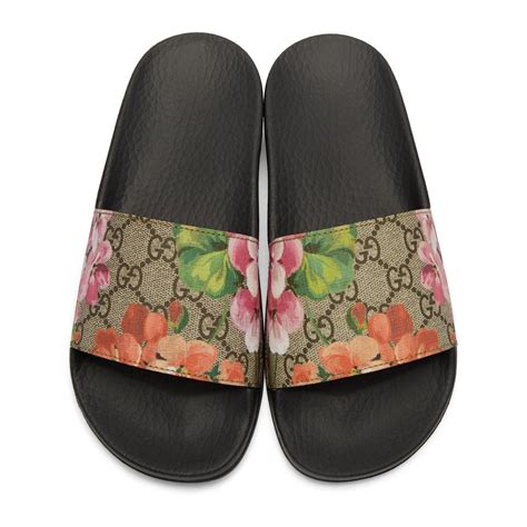 gucci blue blooms slides|gucci floral slides nordstrom.